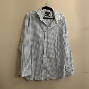 Men’s light blue plaid Black Brown 1826 shirt